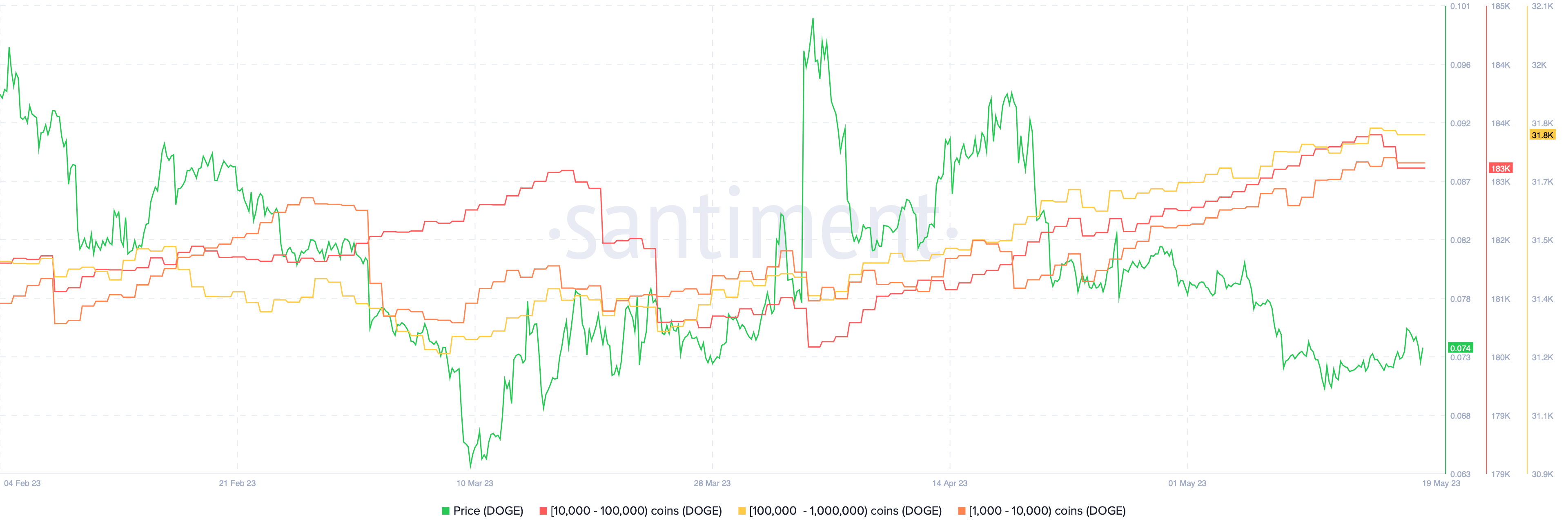 Dogecoin accumulation by whales